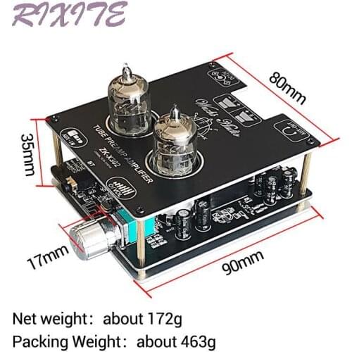 X302 Bluetooth 5.0 tube amplifier power amplifier module 6J1 tube front stage accurate pairing fever HIFI power supply