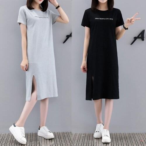 SLPBELY Women Summer Nighgrown Letter Female Pajamas Nightwear Sleepwear Simple Short Sleeved Girl Homewear Nightdress