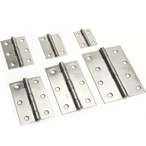 1Pcs/8Pcs 201 Stainless Steel Door Butt Hinges For Internal Doors Furniture Cabinet Drawer Hinges