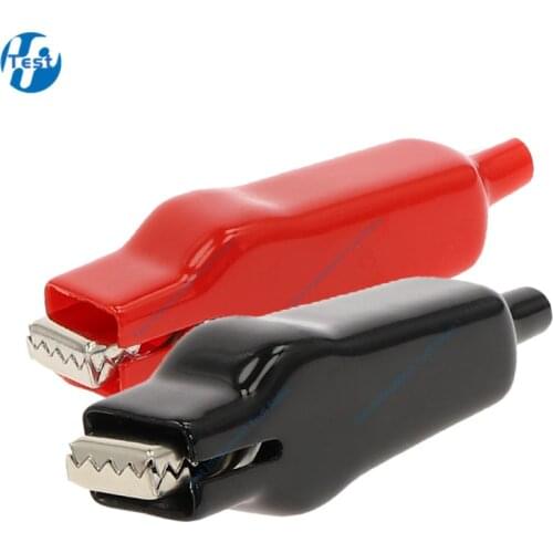 2PCS 20A Alligator Clips Double-end USB Charging Battery Crocodile Clips for Electrical Jumper Wire Test Clip Red Black