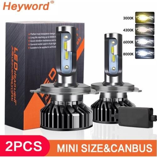 Car Headlight H4 H7 16000LM 12V LED Bulb 9005 9006 H1 H3 6500K ZES Styling Auto Headlamp Fog Light Bulbs