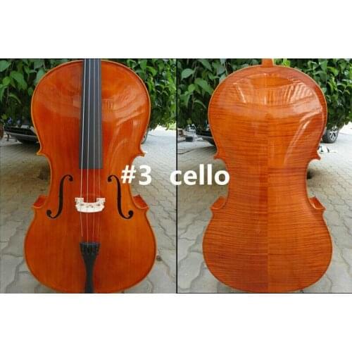 Strad style SONG Brand 4/4 cello,huge and resonant sound,flames maple back #3