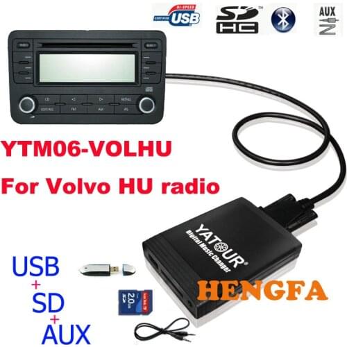 YATOUR Digital Music Changer AUX SD USB MP3 Interface for VOLVO HU-series Radio Yt-m06