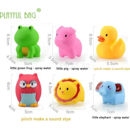 Children squeeze-sounding Dabbling toy discoloration catch 7 pieces sets puzzle toys baby bathing bathroom E13