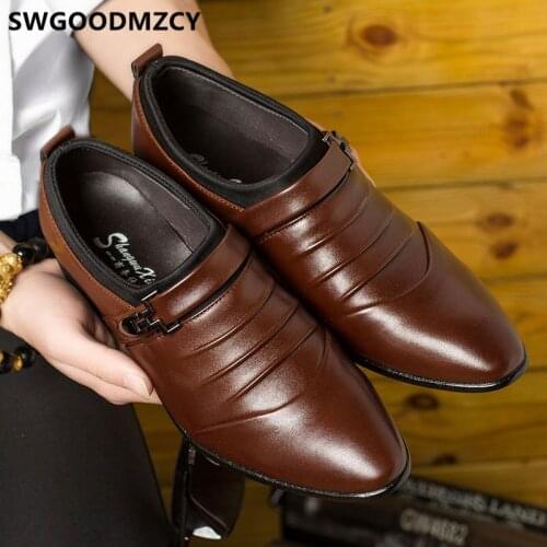 Elegant shoes for men loafers italian shoes men classic White brown dress Coiffeur formal shoes men office wedding dress luxury