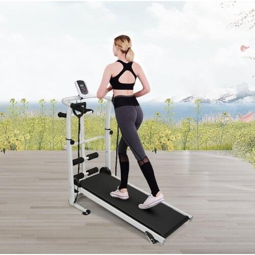 Electric Folding Treadmill Mechanical RunningTreadmill Fitness Equipment For Home Sports Training Mechanical Power Treadmill HWC