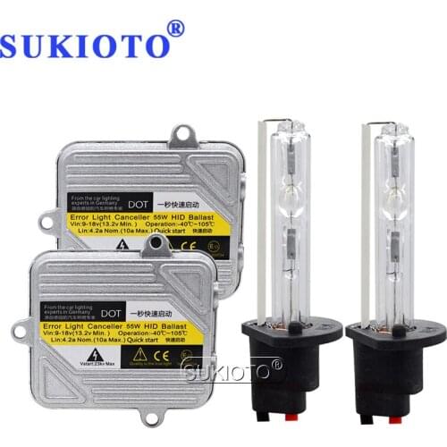 SUKIOTO Fast Bright 55W H4 Bixenon Kit H1 H3 H7 HB3 HB4 H11 Car Xenon Light HID Ballast Kit 55W 4300K 6000K 8000K Car Headlight