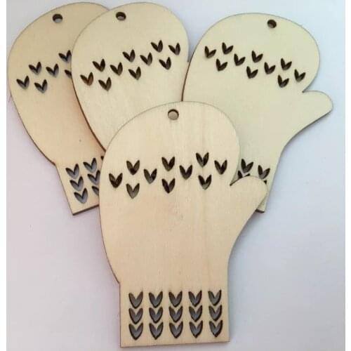 Snow Mitten - Laser Cut Out Unfinished Wood Shape