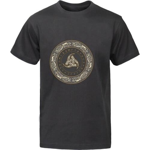 Mens Odin Vikings T Shirt Men TV Show Tshirt Scandinavian Runes Valhalla 2021 Summer Streetwear Tops Tee T-Shirt Tops For Fans