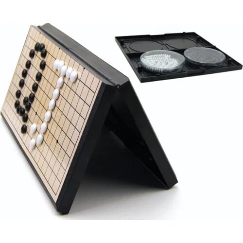 Go Game Set Chess Board Game Foldable Goban 301 Magnetic Stones WeiQi Set Puzzle Brain Teasers Children Toys
