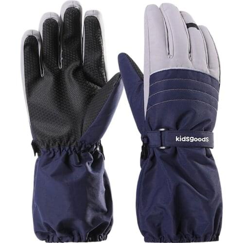 Hot Sale Double-layer Wear-resistant Ski Gloves Children Winter Windproof Waterproof Plus Velvet Thickening Warmth Ski Gloves