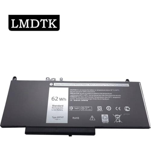LMDTK New 6MT4T Laptop Battery For Dell Latitude E5470 E5570 Notebook 15.6" M3510 TXF9M 79VRK 07V69Y 7V69Y 7.6V 62WH