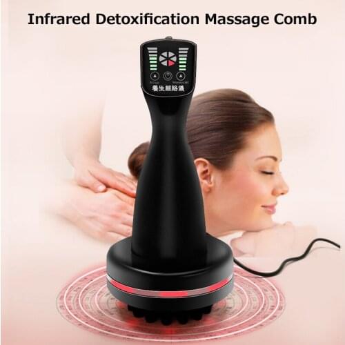 Microcurrent Meridian Scrape Infrared Body Detoxification Massage Comb Regimen Dredging Warm Brush Blood Relaxing
