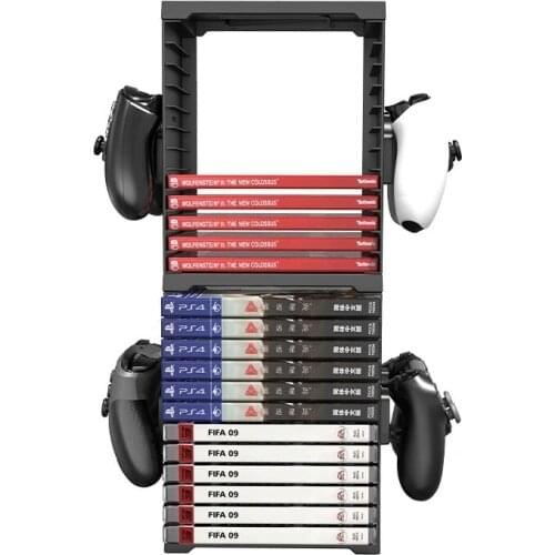 Multifunctional Storage Stand For PS5 PS4 Controller Game Disc Station For Switch Xbox Series X S Gamepad Card Rack