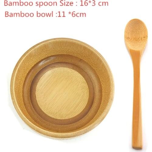 Baby BambooFeeding Set Wooden Spoon Suction Bowl Baby Plate Kids Toddler Assist Tableware High Quality Bamboo