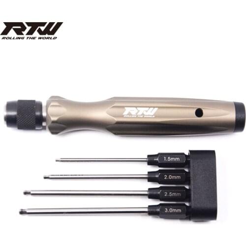 RC Tools Hex Screw Driver Set Titanium Plating Hardened 1.5 2.0 2.5 3.0mm Screwdriver for Drone Helicopter Toys