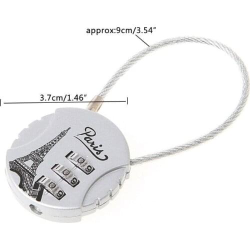 NMini Cute 3 Digit Combination Travel Luggage Suitcase Lock Padlock Security 21B