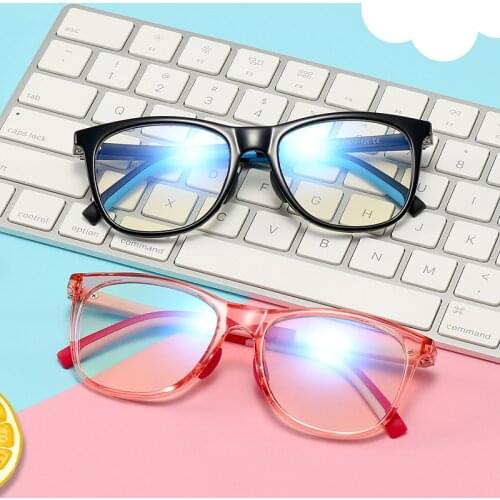 Blue Light Blocking Glasses Kids Fashion Square Clear Optical Glasses Frame Girl Boy Computer Gaming Eyewear Children UV400