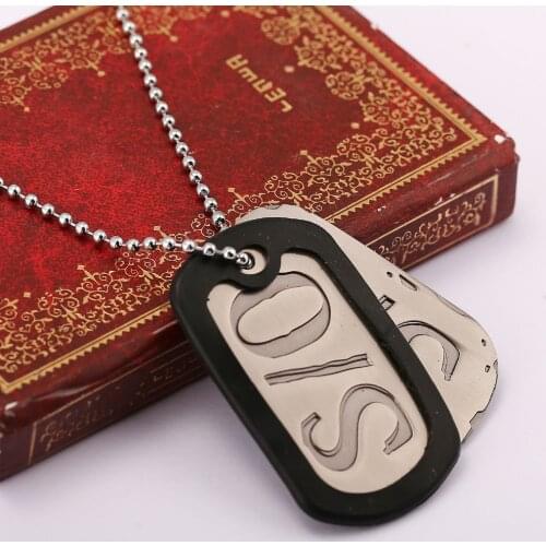 Anime Series Gangsta Necklace Gina Paulklee necklace Twilight S/O Logo Cosplay Mercenary Dog Tag Two Pendant Necklaces trinket