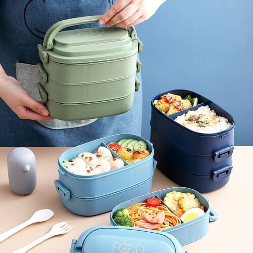 Portable Multi-layer lunch box for kids food storage containers bento cake box japanese style food snacks box kitchen containers