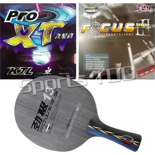 Pro Combo Racket DHS POWER.G13 PG13 PG.13 PG 13 Blade Long Shakehand-FL with KTL Pro-XT and 729 FOCUS III Rubbers