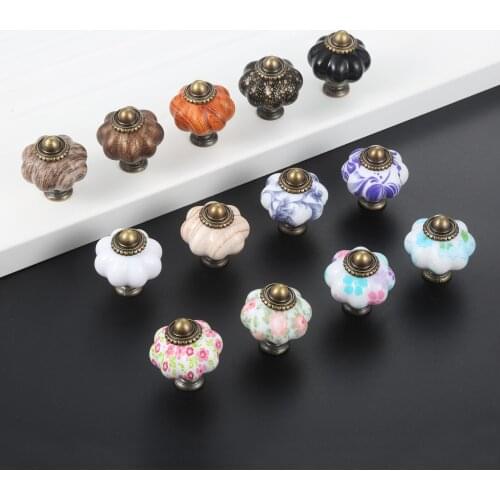 1 PC 30mm Hand-painted Cabinet Handles Closet Door Drawer Knobs Acrylic Furniture HandlesCupboard Wardrobe Pulls with Screws