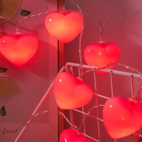 LED Love Lantern Pink Hearts Christmas Lights Bedroom Decoration Light Creative Wedding Romantic Decoration Room Lights