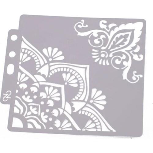 Flower Corner Stencils Template Painting Scrapbooking Embossing Stamping Album Card Photo Album Decor Clear Stamp