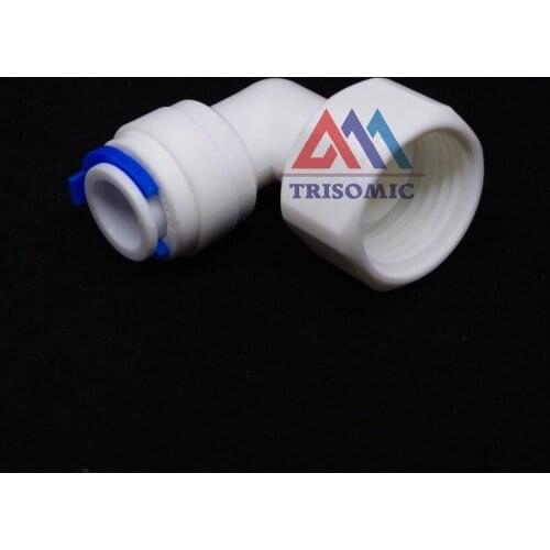 Elbow 3/8" OD Tube Quick Pushfit -1/2" Female Fitting Connection Aquarium RO Water Filter Reverse Osmosis System