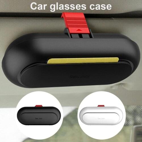 Universal Car Sun Visor Storage Box Multi-function Sunglasses Glasses Case Holder Box ABS Organizer Box For Pen FuelCard ICCard