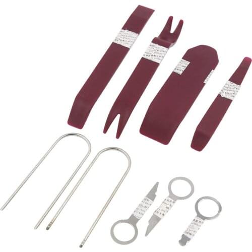 Uxcell Burgundy Auto Car Audio System Video Dash AV Dismantle Pry Repair Tools Set