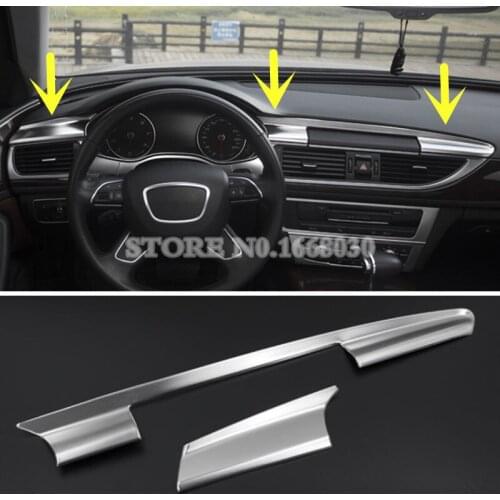 Interior Center Console Moulding Trim Cover 2pcs For Audi A7 S7 2012-2018 Car Decoration Car Accesories Interior