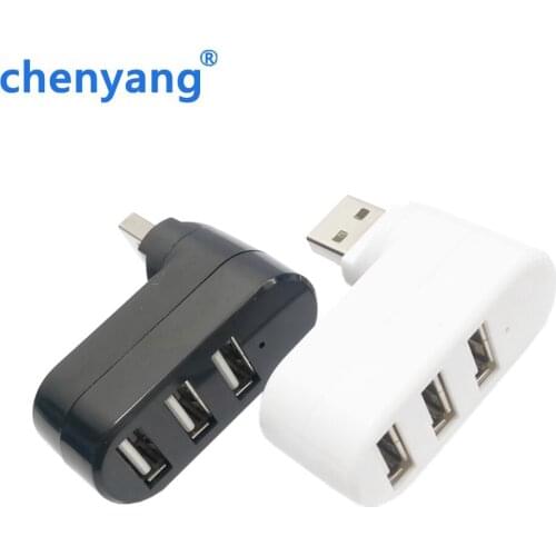 Rotatable High Speed 3 Ports USB HUB 2.0 USB Splitter Adapter for Notebook/Tablet Computer PC Peripherals