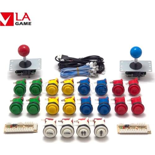 2 player zero delay mando arcade usb encoder to PC Rasberry PI happ type button arcade cabinet arcade games for sale