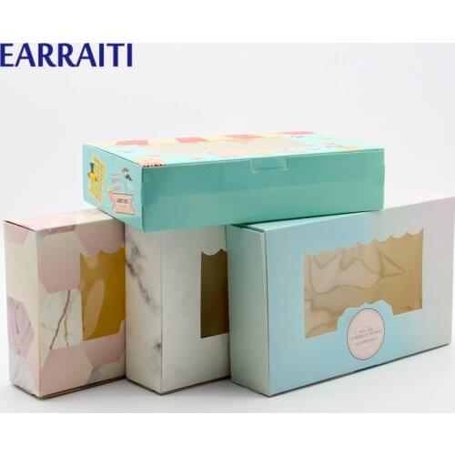 50PCS Candy Gift Box With Window Flower Flamingo Unicorn Candy Gift Box For Baby Shower Birthday Wedding Party Cupcake Packaging