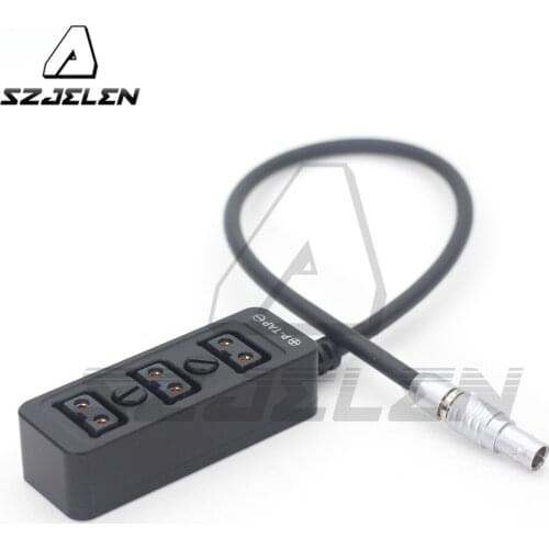 ARRI RED SONY Straight 0B 2pin 12V power out to 3-Port Dtap Female Ptap Splitter Metal shell DTAP distributor Red blue black