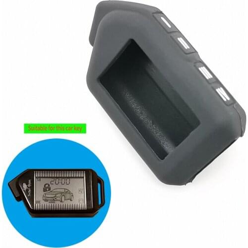 Rubber Silica gel Key Case Cover For Sher-khan Mobicar A Mobicar B Safety In Two Senses Car Alarm System Russian Version Fob