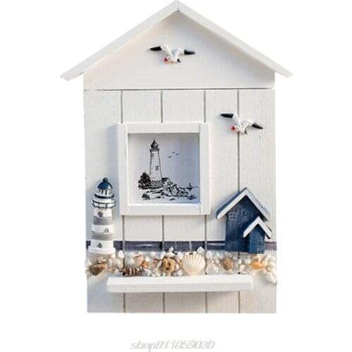 Mediterranean Style House Shape Wooden Key Holder Box Case Wall Mounted Hanging Cabinet Storage Organizer Home Jy1 21 Dropship
