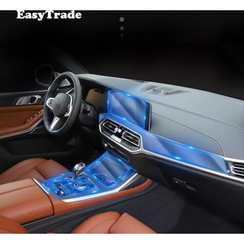 For BMW X7 2019 2020 Accessories TPU Transparent Film Car Dashboard Film Screen Protection Stickers Anti-scratch 35 37 Pcs