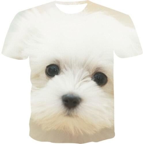 Men Clothing New Summer T shirt Men Streetwear Short Sleeve Tees Tops Beautiful Male Clothes Casual 3D Print Dog T Shirts