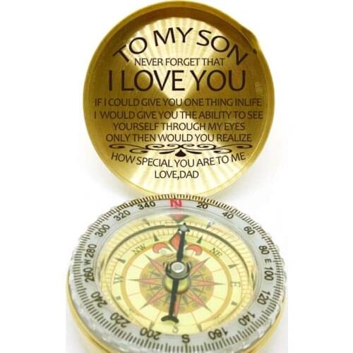 Engraved Compass Gift To Son Dad Daughter Personzalized Comapss Brass Custom Groomsmen Anniversary Valentines Family Gifts 538