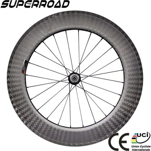 Hot Sale 88mm Deep Carbon Road Bike Clincher Tubeless Wheelset 700C