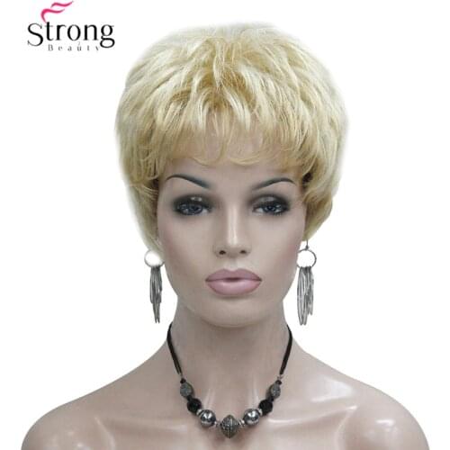 Short Golden Blonde Synthetic Hair wig For Women COLOUR CHOICES