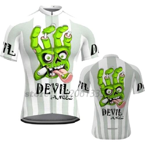 Devil Mens Short Sleeve Cycling Jersey Cycling Clothes Bicycle Summer Cycling Top Bike Top MTB Road Wear