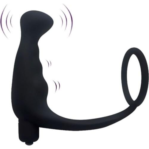 Soft Silicone Anal Butt Plug Vibrator 10 Speeds Sex Toy For Man Ring Penis Prostate Massage Male Vibrators Sex Products