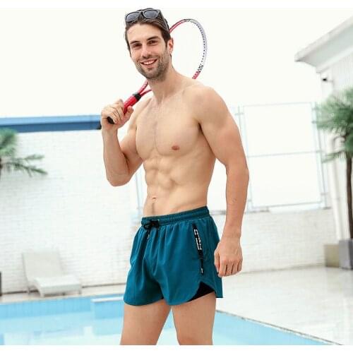 New Mens Swimwear Swim Beach Board Shorts Summer String Beachwear Running Sports Sea Surf Pants Quick Dry Mens Trunks