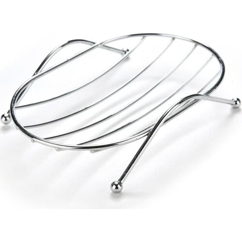 New Stainless Steel Soap Stand Holder Functional Bathroom Stainless Soap Dishs Tray Box Wholesale 12.3cm*8.8cm