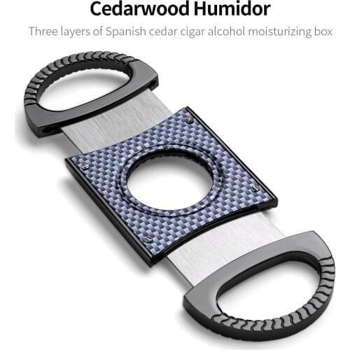 CIGARLOONG New Arrival COHIBA Factory Price Portable Cigar Cutter Stainless Steel Travel Cigar Cutter CL-049