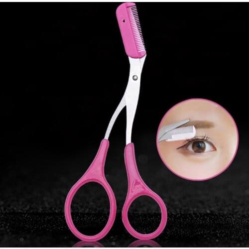 Eyebrow Trimmer Scissors With Comb Remover Makeup Tools Hair Removal Grooming Shaping Shaver Trimmer Eyelash Hair Clips