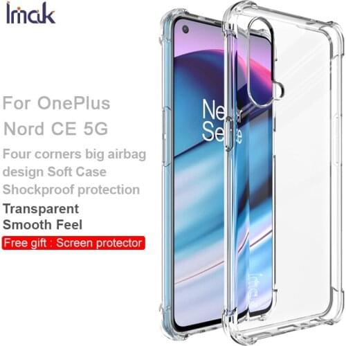 Oneplus Nord CE Case Soft TPU IMAK Crystal Clear Airbag Protective Back Cover Cases for One Plus Nord CE 1+Nord CE 5G Funda Bag